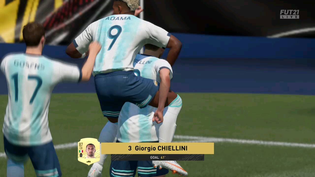 Fifa21 FUT Squad Battles - Giorgio Chiellini sends in a curler