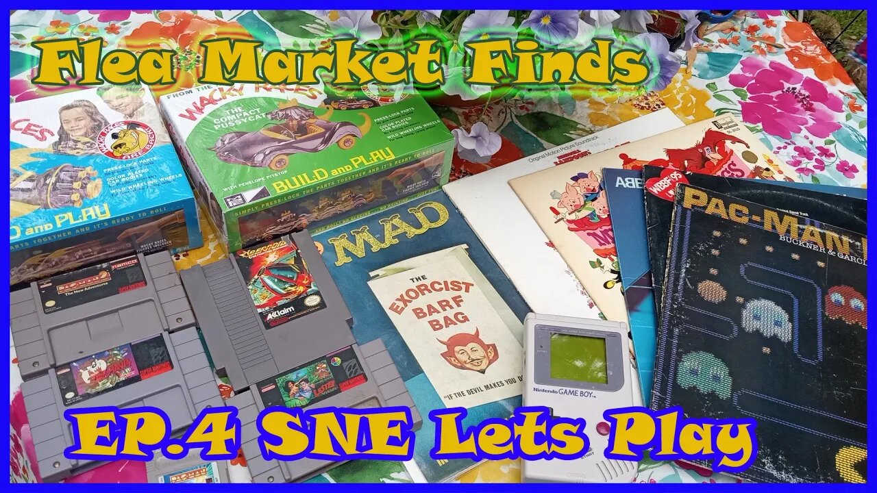 Flea Market Finds - Plus Lets Play SNES - Tazmainia , Pac Man 2 - EP.4