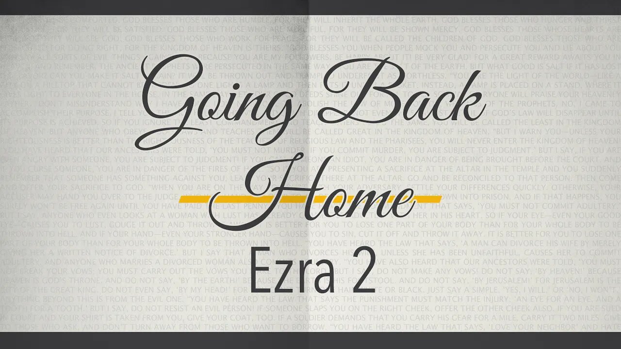 Going Back Home - Part 2