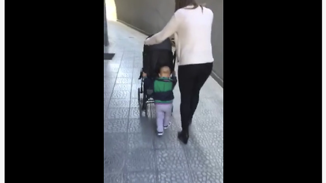 Pro-Active Toddler Decides To Push His Own Stroller