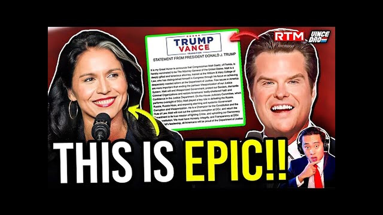 Trump Makes STUNNING Announcement on Tulsi Gabbard and Matt Gaetz