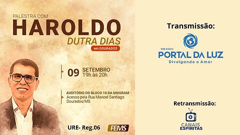 Palestra presencial com Haroldo Dutra Dias em Dourados MS