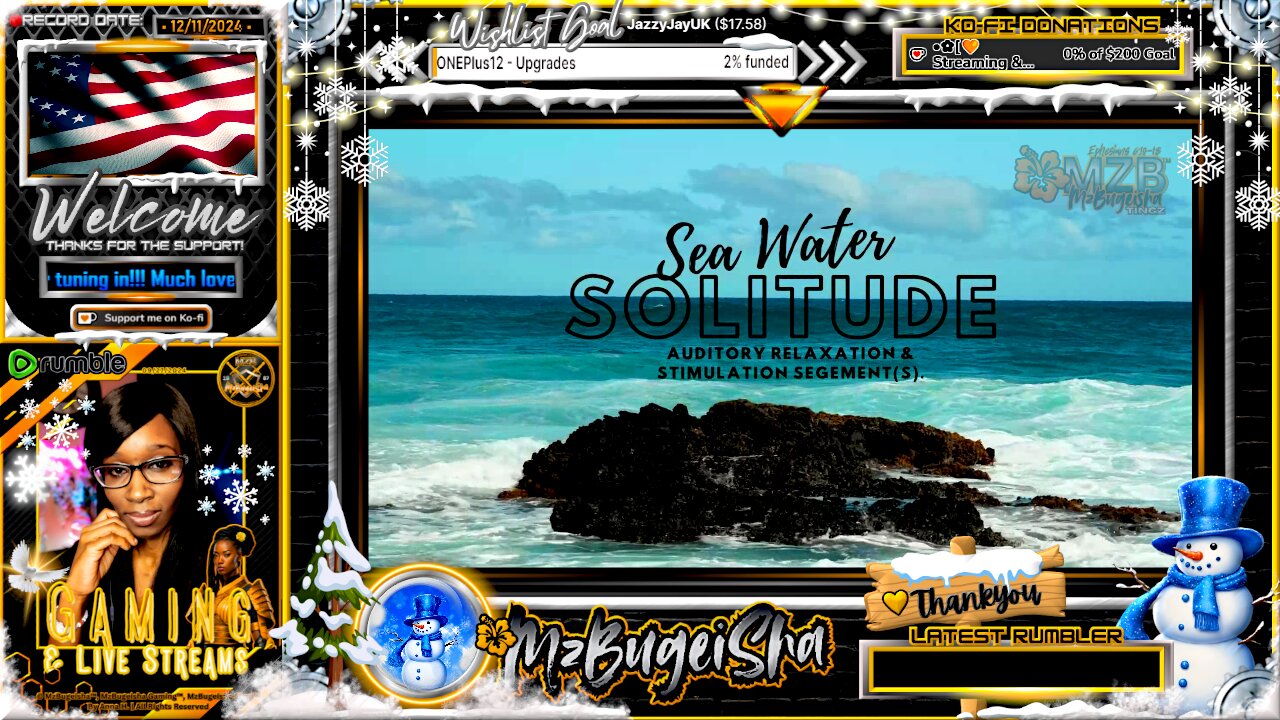 💛MZB Tingz™💛..."Sea Water Solitude" by Anna H. ✝️🕊️ | Rec.- 12/11/2024 | (REST) [🔴rumLIVE#4] 🛡️⚔️