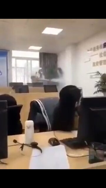 OFFICE WORKERS GETTING SANITIZED IN CHINA