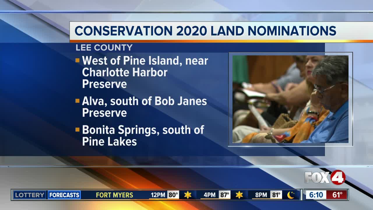 Conservation 2020 land nominations announced