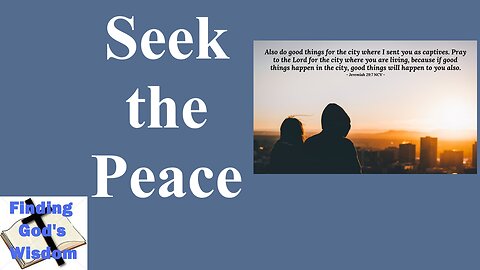 Seek the Peace