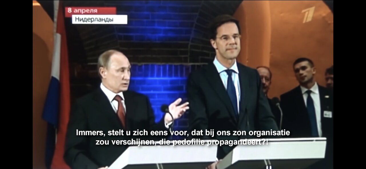 Vladimir Putin confronteert Mark Rutte met pedofilie partij in Nederland