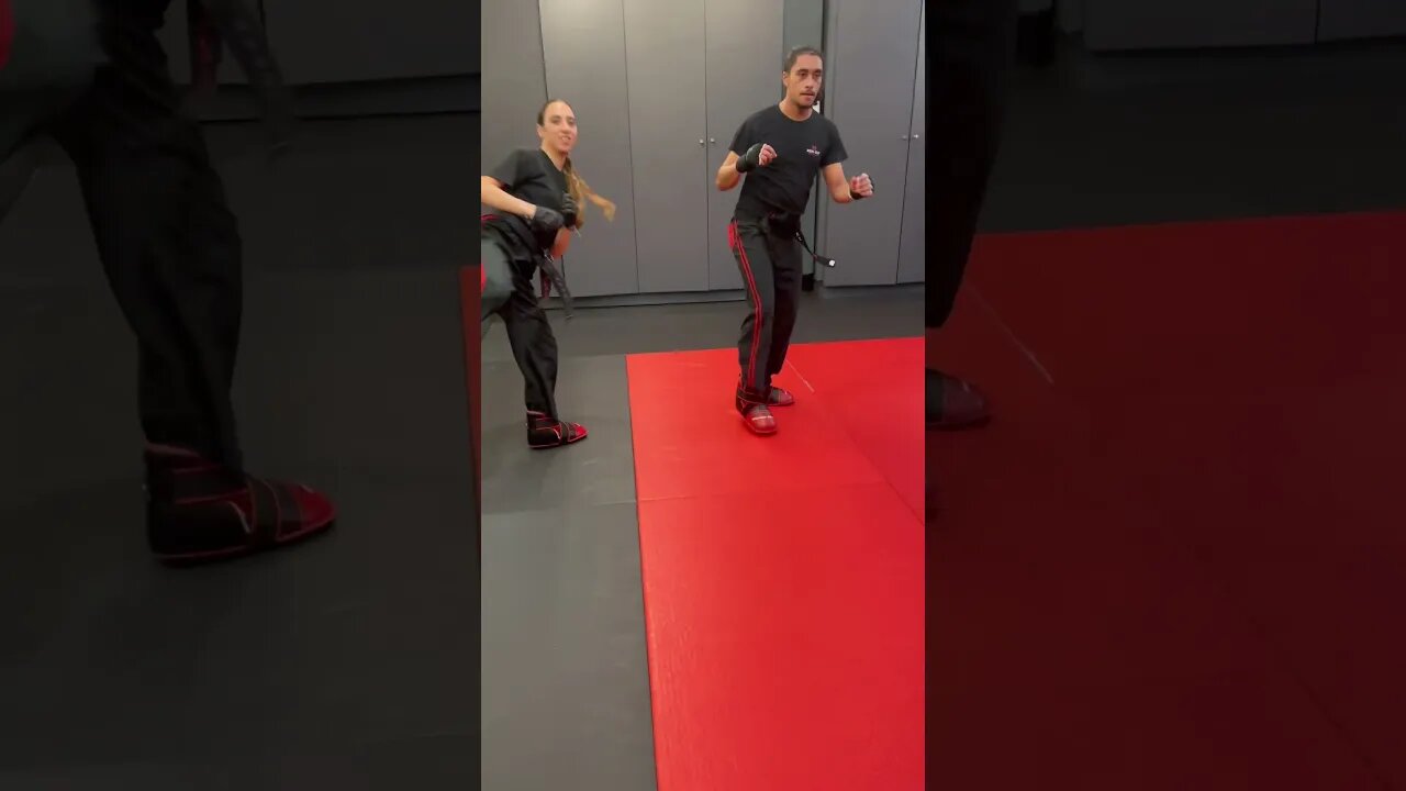 Synchronised Combination Kicking! #martialart #kickboxing #martialartstraining #martialartskick