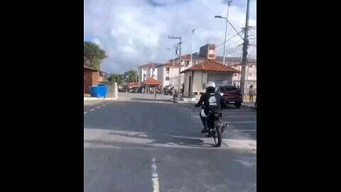 Stop a biker in Brazil