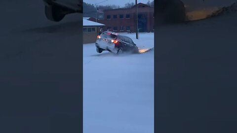 Car Stuck In The Snow! #MegaFails #Shorts