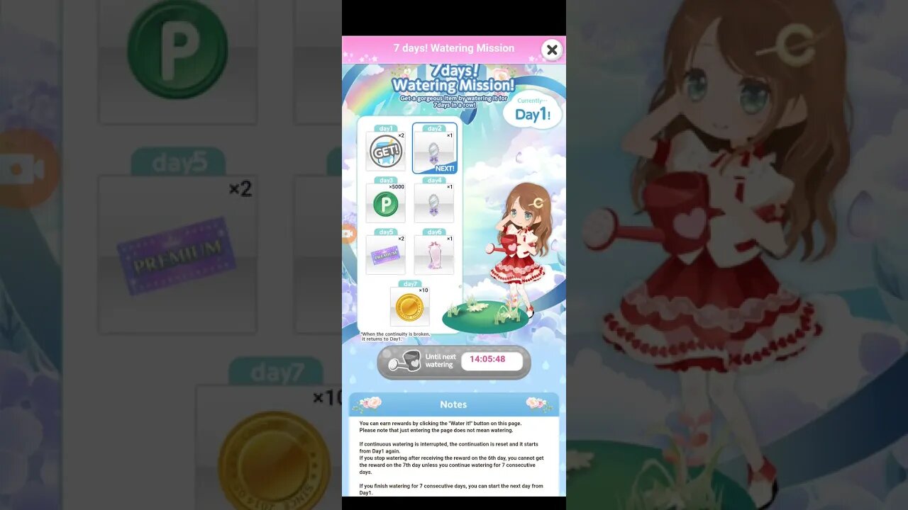 7 Day watering missiin