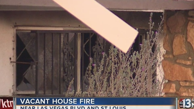 Vacant home goes up in flames