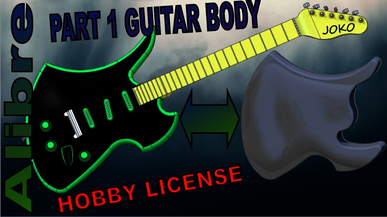 Alibre - Make a Guitar Part 1: Body |JOKO ENGINEERING|