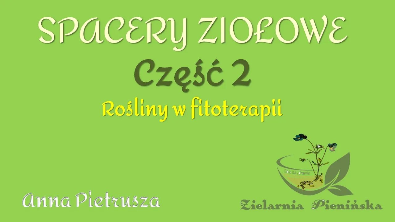 SPACERY ZIOŁOWE część 2 Rośliny w fitoterapii