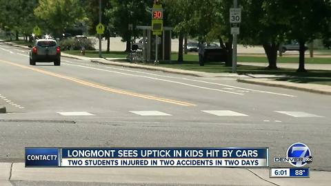 Longmont sees uptick in kids hit by cars