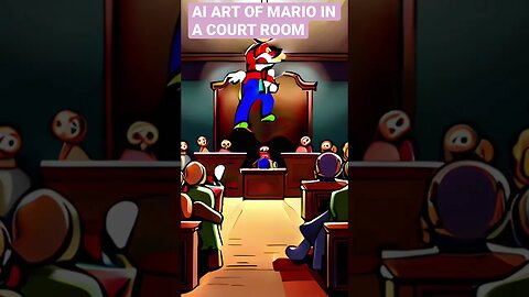 AI ART OF SUPER MARIO IN A COURT ROOM