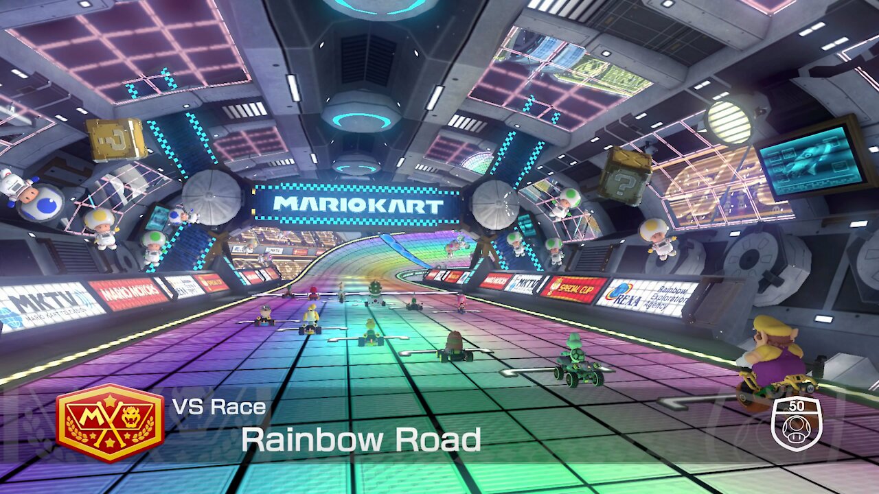 Mario Kart 8 Deluxe - 50cc (Hard CPU) - Rainbow Road