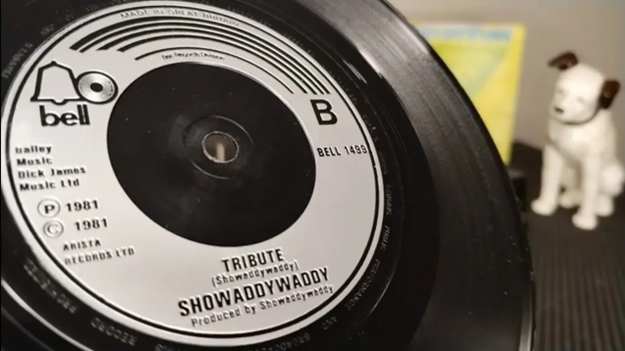 Tribute ~ Showaddywaddy ~ 1981 Bell 45rpm Vinyl Single ~ Steepletone ST918 Turntable Record Player