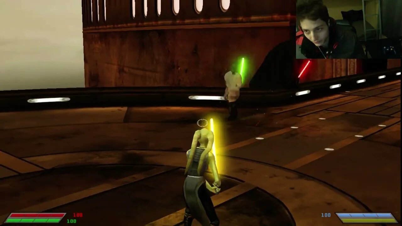 Darth Vader VS Qui Gon Jinn In A Battle With Live Commentary In Star Wars Jedi Knight Jedi Academy