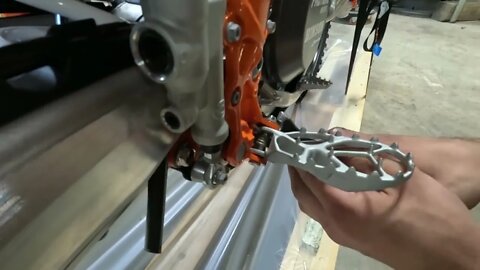 Installing footpegs on 2023 gen KTMs!