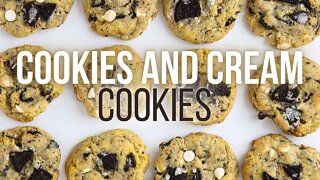 Cookies and Cream Cookies (with OREO) -- www.iambaker.net