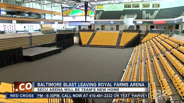 Blast leaving Royal Farms Arena for SECU Arena