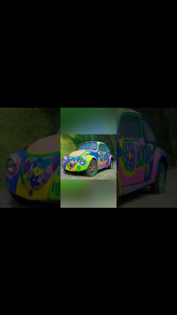 Beetle Hippie Car