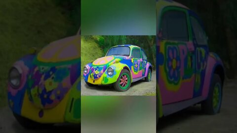Beetle Hippie Car