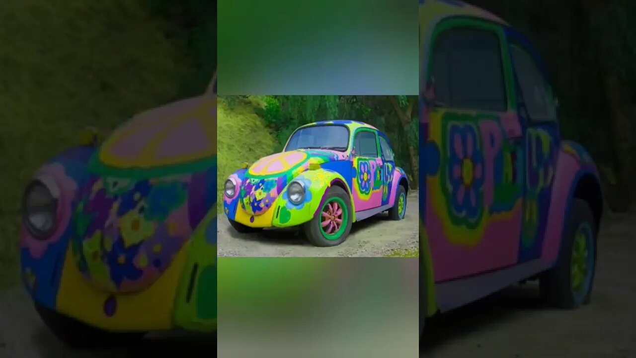 Beetle Hippie Car