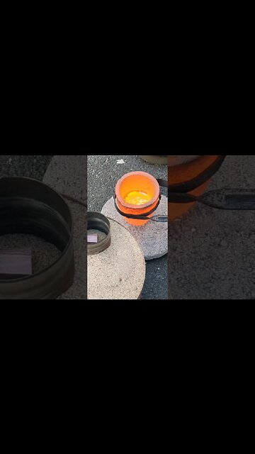 😱 Pouring Molten Copper - Melting Copper #meltingcopper #copper #molten #metalcasting