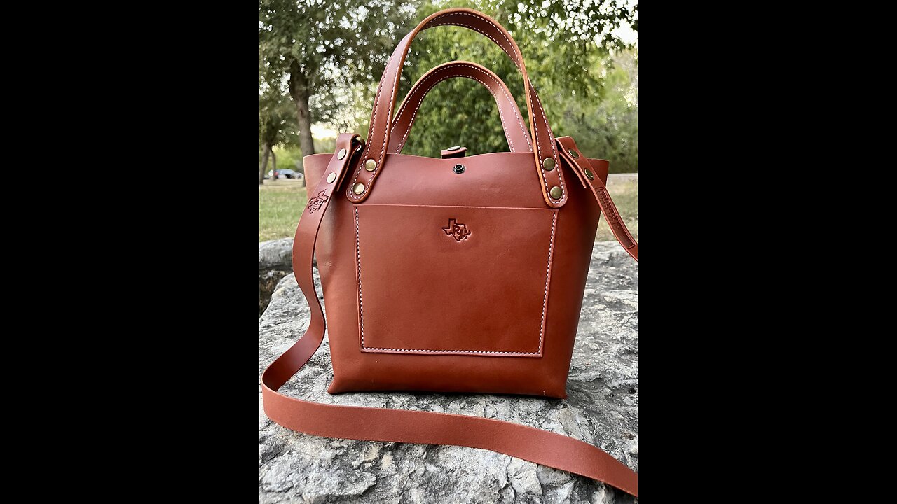 Display of the Leather Snap Handbag