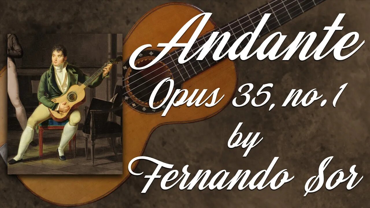 Andante opus 35, no. 1 by Fernando Sor - Fingerstyle guitar course