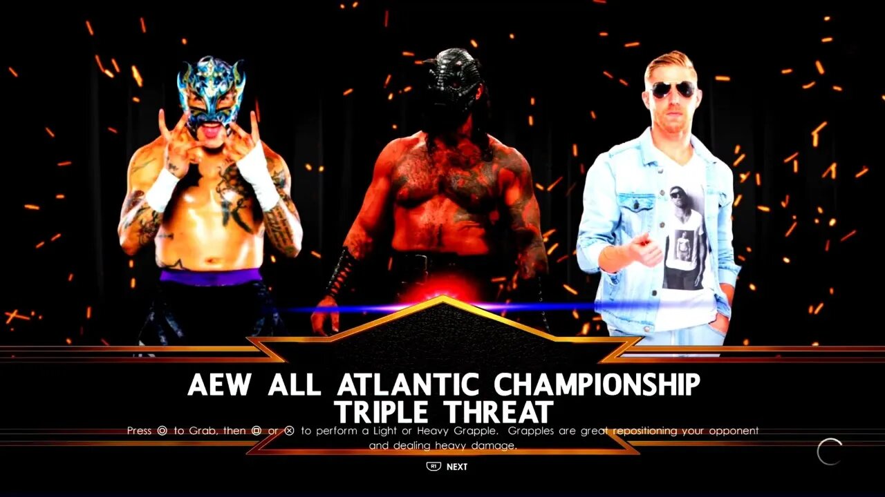 AEW Dynamite Orange Cassidy v Luchasaurus v Fenix in a Triple Threat for the AEW All-Atlantic Title