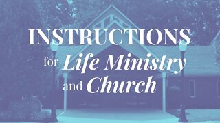 Instructions for Life, Ministry, and Church | Pastor Leon Bible | Gospel Tabernacle Church