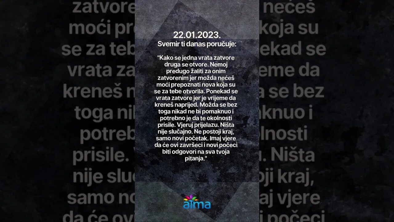Poruka Svemira 22.01.2023. 💙