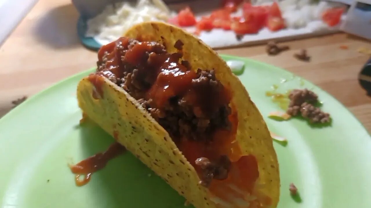 Cooking Tacos Dinner w/ Ground Beef