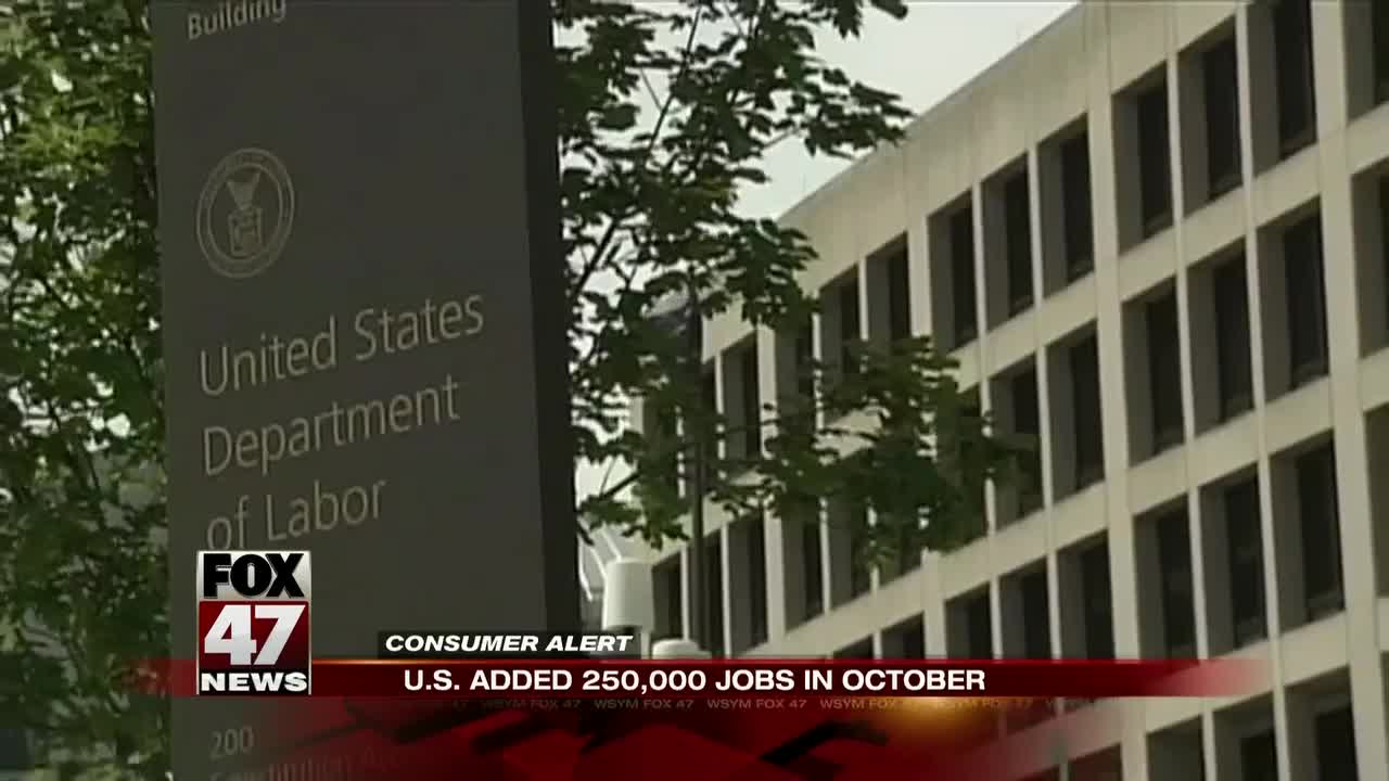 The US economy added 250,000 jobs in October