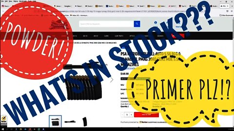 What's In Stock Today? 091021 Online Reloading Component Hunt - BRASS - PRIMERS - POWDER - BULLETS
