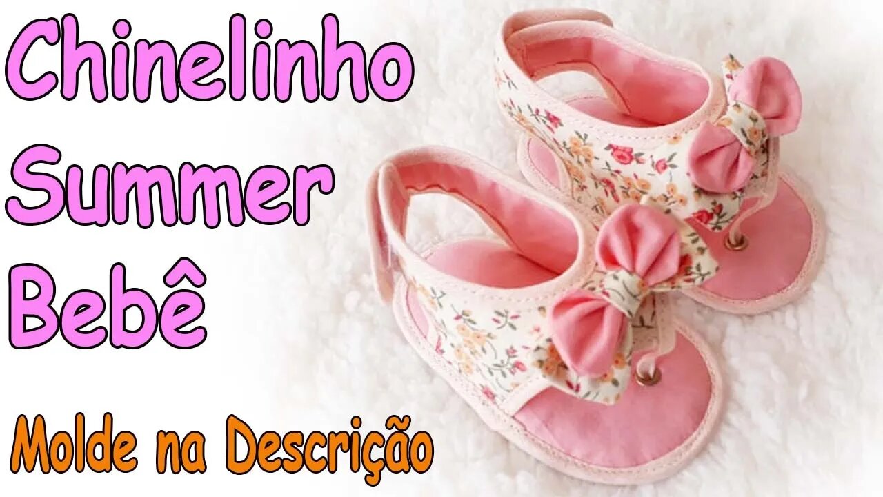 Como Fazer Chinelinho p/ Bebê. (Chinelinho Summer)