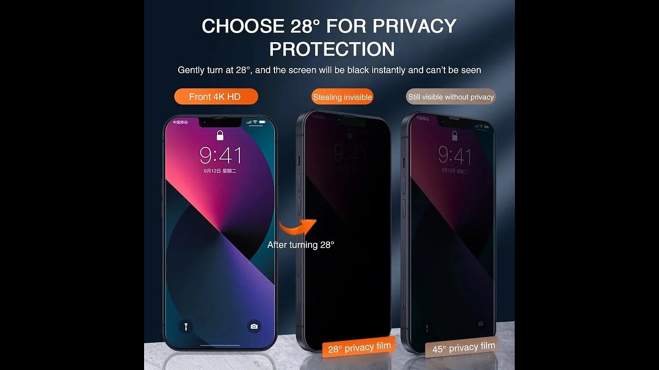 5Pcs Anti-spy Tempered Glass for iPhone 11 15 PRO X XR XS MAX13 14 Pro Max 12 Mini 7 8 Plus