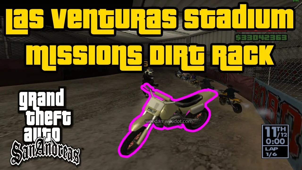 Grand Theft Auto: San Andreas - Las Venturas Stadium Missions Dirt Track [Dirt Bike Race Track]