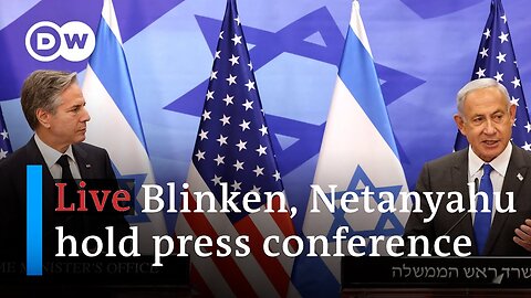 US Secretary of State Antony Blinken speaks to the press in Israel