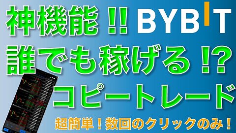 【解説】設定後放置で稼げるBybitのコピートレードが神機能！
