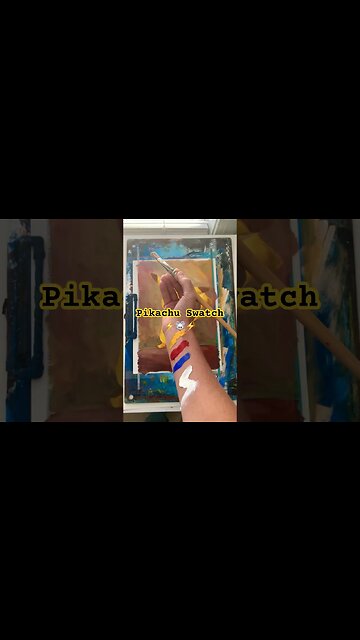 Pikachu Swatch ⚡️🐭⚡️ #swatches #oilpainting #artwork #painting #pokemon #pikachu