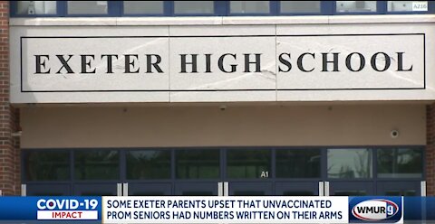 Unvaccinated teens at Exeter High prom marked with numbers