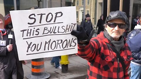 Banned by YouTube! Protestors call for Mayor's arrest and an end to harmful and deadly lockdowns. Toronto, 02/27/21