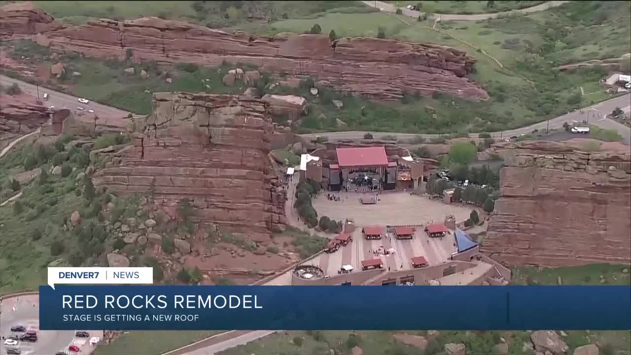 Red Rocks remodel starts on stage roof