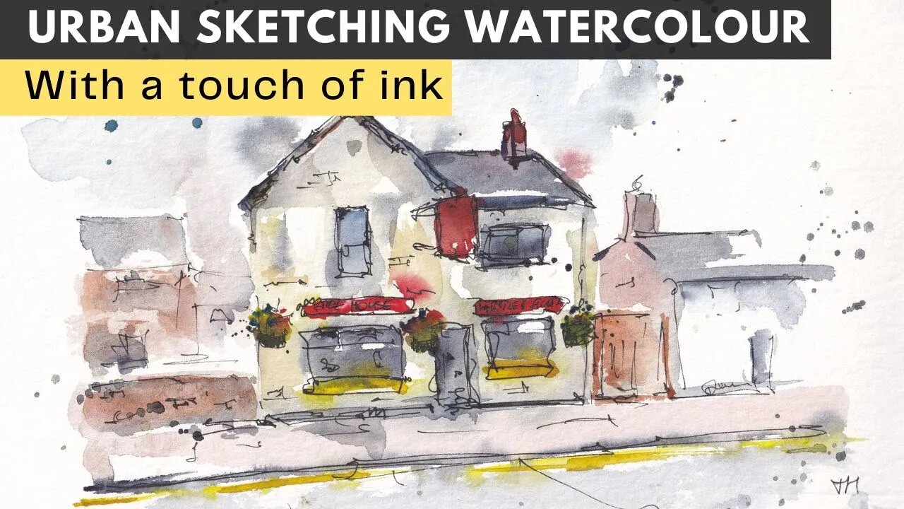 Urban Sketching Watercolour Painting Tutorial