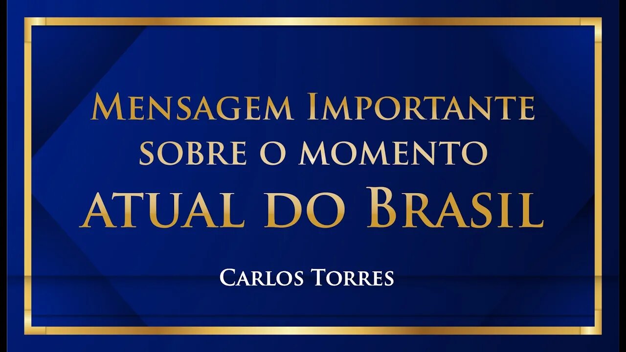 Áudio Importante Sobre o Momento do Brasil
