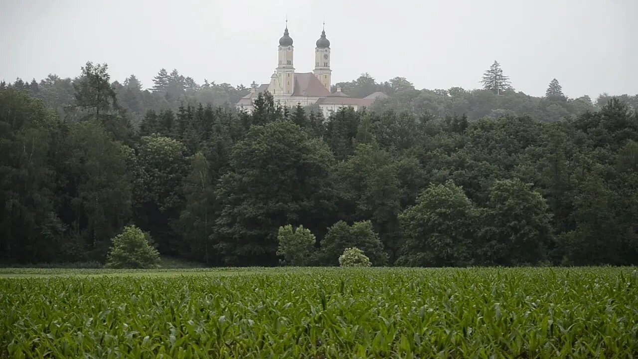 Monastery Roggenburg Field Bavaria Landscape